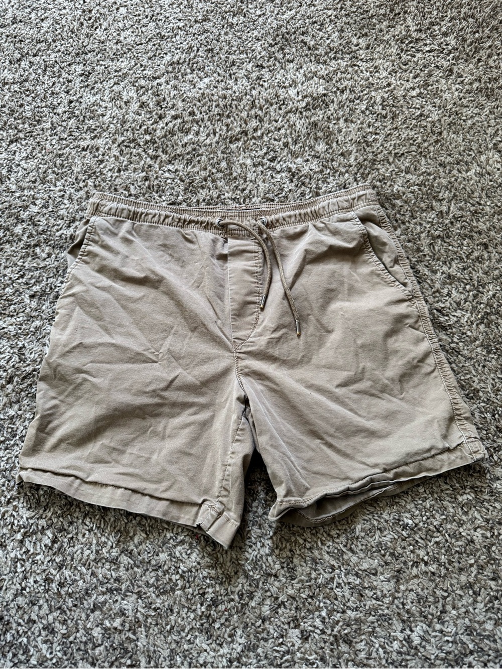 American Eagle Outfitters Men's Drawstring khaki Shorts - Beige/Tan